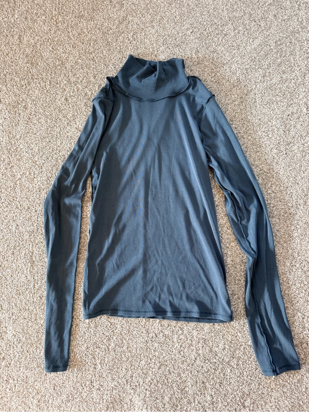 We The Free Slate Blue Turtleneck Top